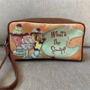 Isabella Fiori Wristlet/Makeup Bag with Sequins